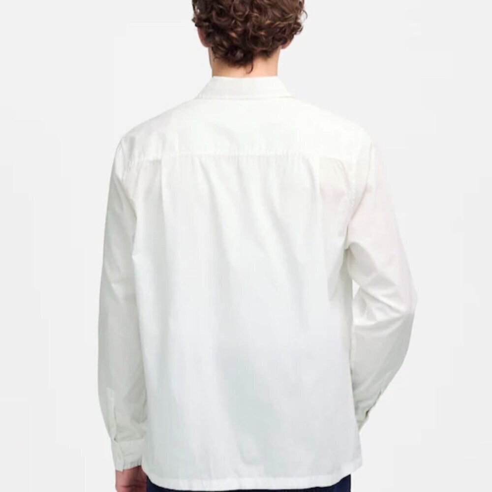 NEW Madewell White Straight-Hem Cotton Button-Up Shirt - Size: Medium - Picture 10 of 13